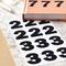 12 Pack: Black Number Stickers by Recollections™